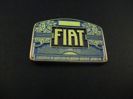 Fiat autofabriek Torino Italië blauw logo